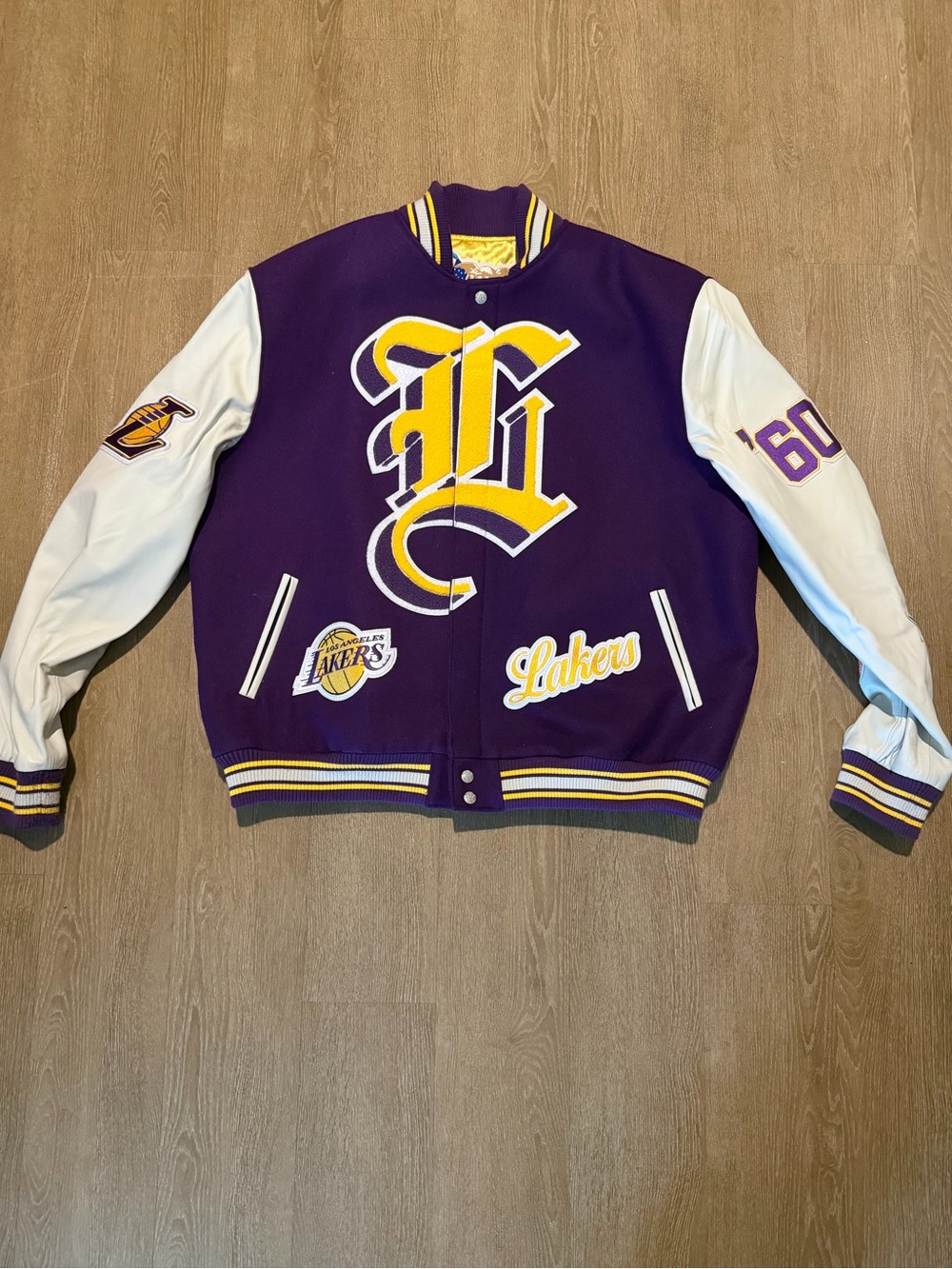 Jeff Hamilton Lakers Letterman Jacket Sz L Rare Limited Edition